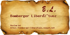 Bamberger Liberátusz névjegykártya
